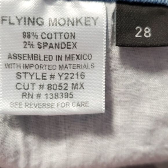 Flying Monkey High Waisted Two Toned Denim Mini Skirt - Picture 6 of 6